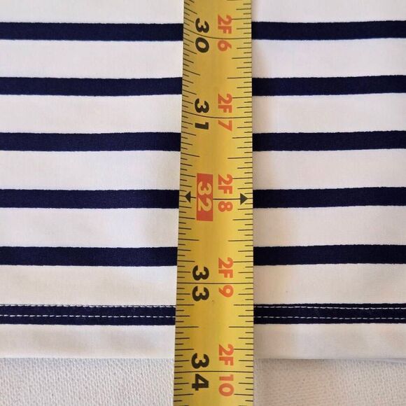 Cabana Life Womens Navy Stripe Cabana Sun Protective Shift Dress Size Medium - Picture 9 of 13
